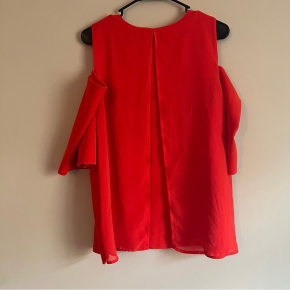 Worthington. XL. Orange Cold-Shoulder Blouse - Picture 4 of 5